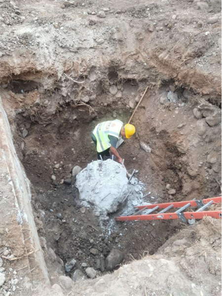 寶雞斜峪關樁頭破碎